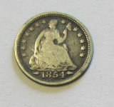 1854 SEATED HALF DIME