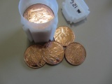 ROLL OF 20 1 OUNCE COPPER ROUNDS FULL ROLL DESIGN AS SHOWN