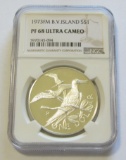 1973FM BVI SILVER $1 PROOF NGC 68