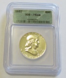 1957 PROOF FRANKLIN ICG PR68