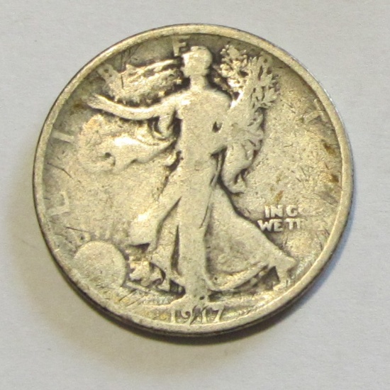 1917-S WALKING LIBERTY HALF