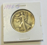 1933-S Walking Liberty a half Dollar G/VG