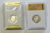 2 SILVER PROOF QUARTERS