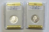 2 SILVER PROOF QUARTERS