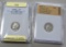 2 SILVER DIMES PROOF