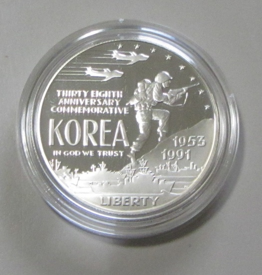 KOREA SILVER COMMEMORATIVE $1
