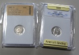 1959 2005-S SILVER MS AND PROOF DIMES