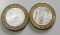 LOT OF 2 SILVER CASINO ROUNDS .999