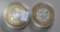 LOT OF 2 SILVER CASINO ROUNDS .999