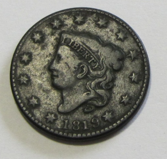 1819 LARGE CENT EARLY DATE