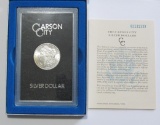 $1 1884-CC CARSON CITY MORGAN GSA UNCIRCULATED CARD IS FOR AN 1882