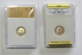 2 SILVER GEM DIMES