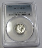 1941 MERCURY DIME PCGS 58