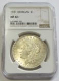 $1 1921 MORGAN NGC MS 63