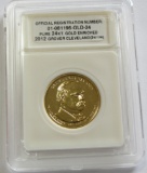 2012 $1 24KT GOLD PLATED