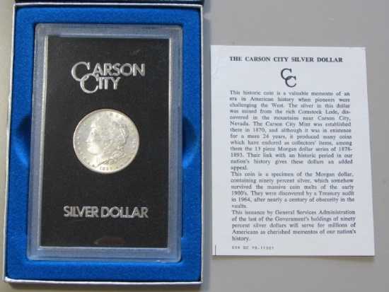 $1 UNCIRCULATED GSA 1884-CC CARSON CITY MORGAN