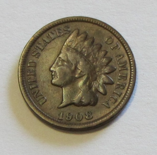 SEMI KEY DATE 1908-S INDIAN HEAD CENT