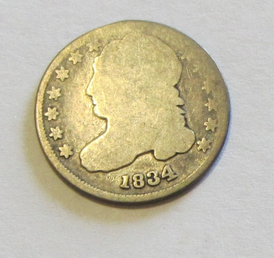 1834 BUST DIME