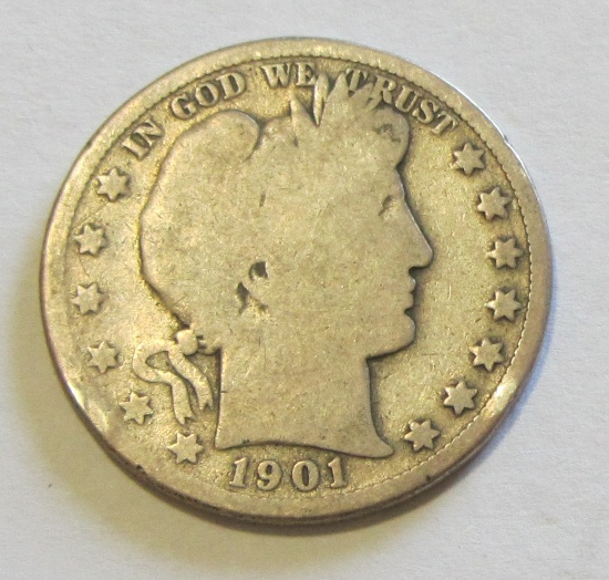 1901-S BARBER HALF DOLLAR