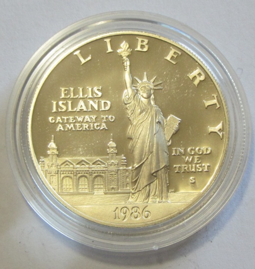 $1 ELLIS ISLAND PROOF 1986