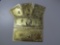 LOT OF 5 $2 REPLICA GOLD PLATE NOTES