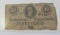 50 CENT CONFEDERATE FRACTIONAL 1864