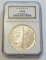 $1 1991 SILVER EAGLE NGC 68