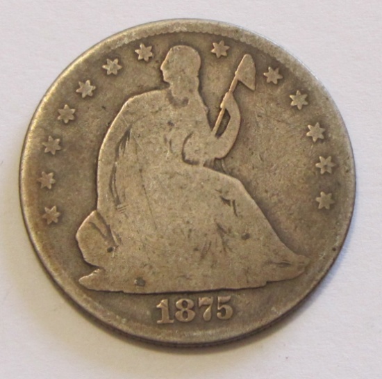 1875 SEATED HALF DOLLAR