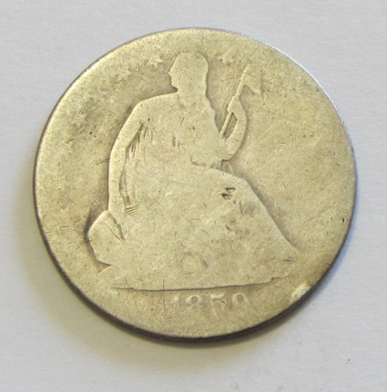 1850-O SEATED HALF