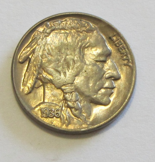 BU 1936 BUFFALO NICKEL