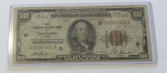 $100 FRBN 1929 CLEVELAND