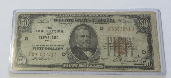 $50 FRBN CLEVELAND 1929