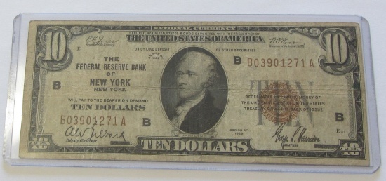 $10 FRBN 1929 NEW YORK