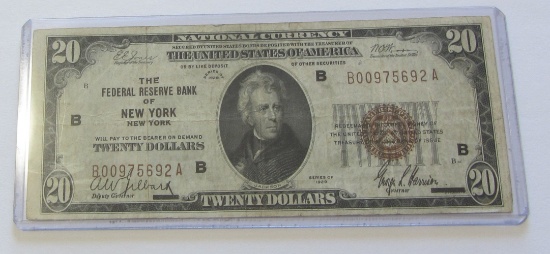 $20 FRBN 1929 NEW YORK