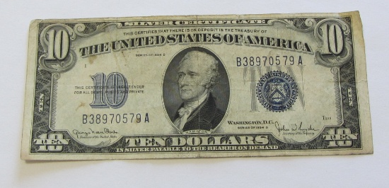 $10 SILVER CERTIFICATE 1934-D