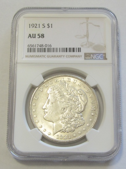 1921-S $1 MORGAN NGC 58