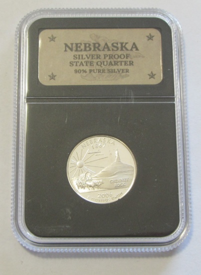PROOF SILVER QUARTER NEBRASKA