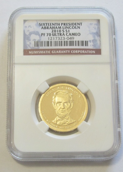 LINCOLN $1 NGC PROOF PF 70