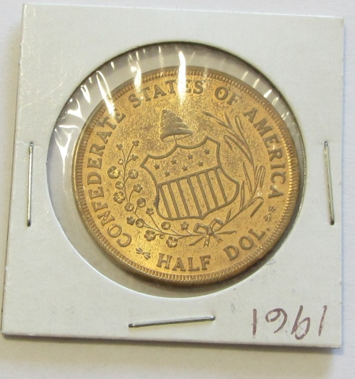 CONFEDERATE HALF DOLLAR TOKEN 1961