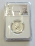 1963 SILVER PROOF QUARTER NGC 67