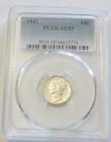 1942 MERCURY DIME PCGS 55