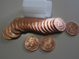 UNCIRCULATED ROLL OF 20 TRUMP DESIGN COPPER ROUNDS 1 OUNCE EACH