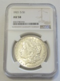 1921-S $1 MORGAN NGC 58