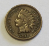 SEMI KEY 1908-S INDIAN HEAD CENT