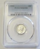 1941 MERCURY DIME PCGS 62 FB
