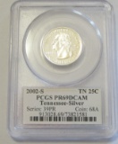 SILVER QUARTER PCGS 69 DCAM 2002-S
