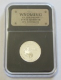 SILVER PROOF QUARTER WYOMING