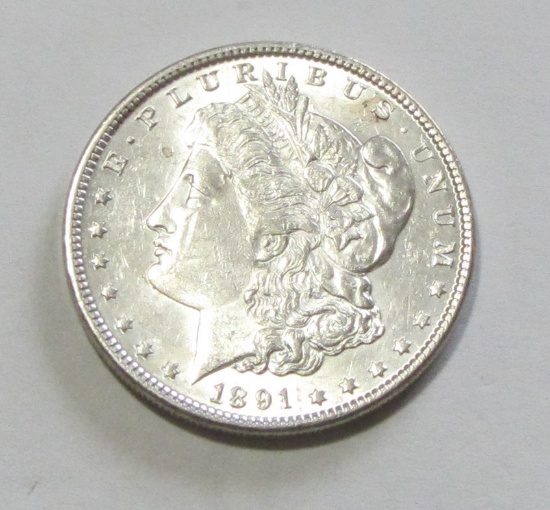 BRILLIANT 1891 $1 MORGAN
