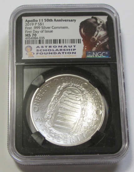 SILVER APOLLO 11 2019 NGC MS 70