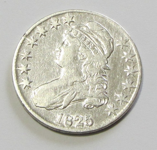 1825 CAPPED BUST HALF DOLLAR